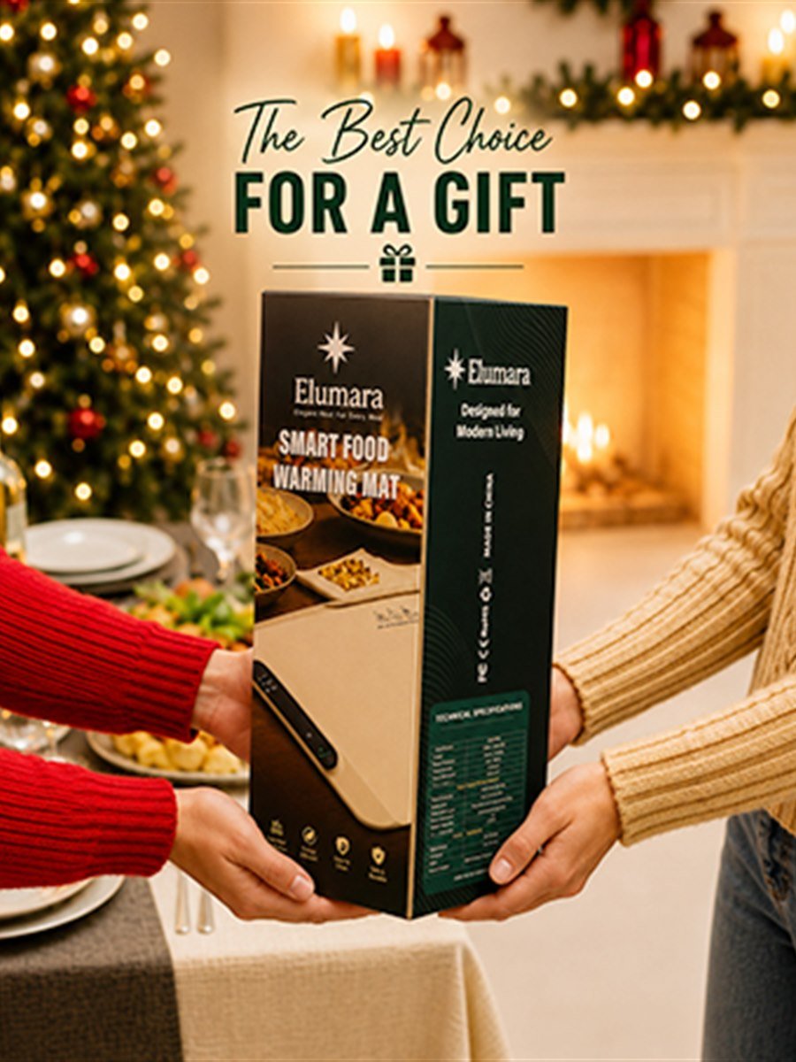 Elumara warming mat presented as a holiday gift