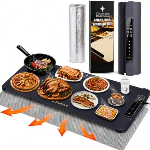 Elumara Smart Food Warming Mat — 36 × 15 in · Navy