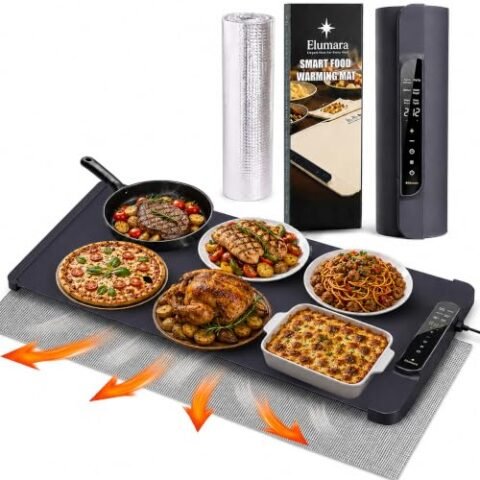 Elumara Smart Food Warming Mat — 26 × 15 in · Charcoal